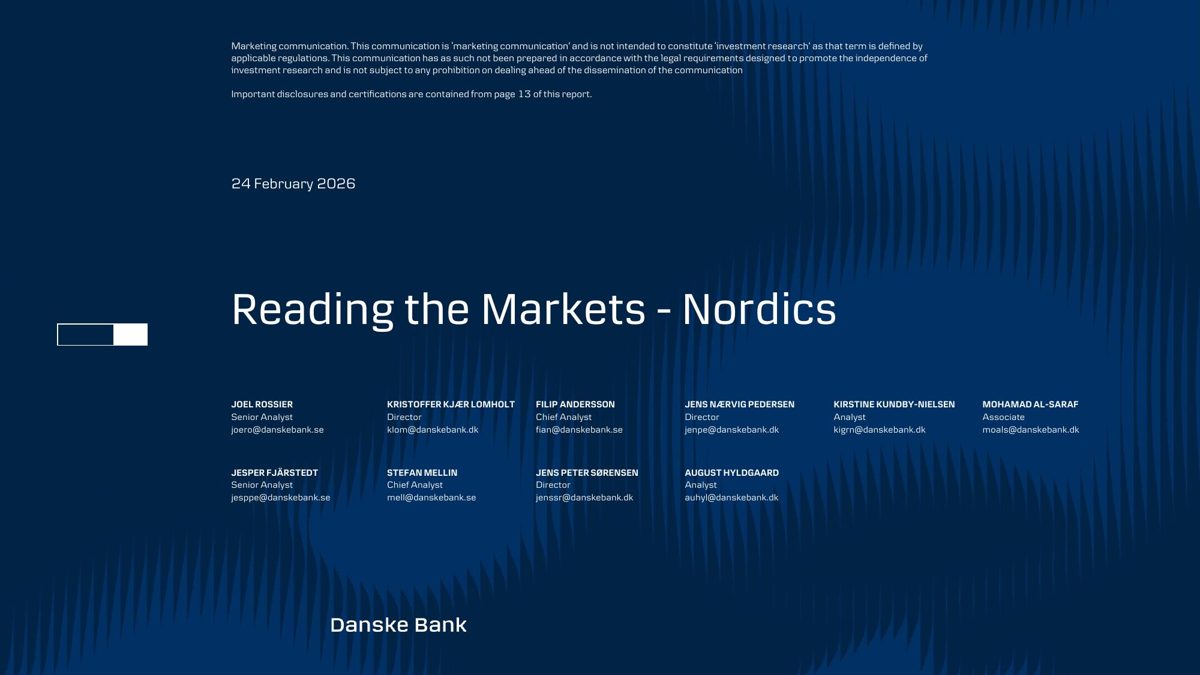 Danske Bank FX Strategy institutional research — first page